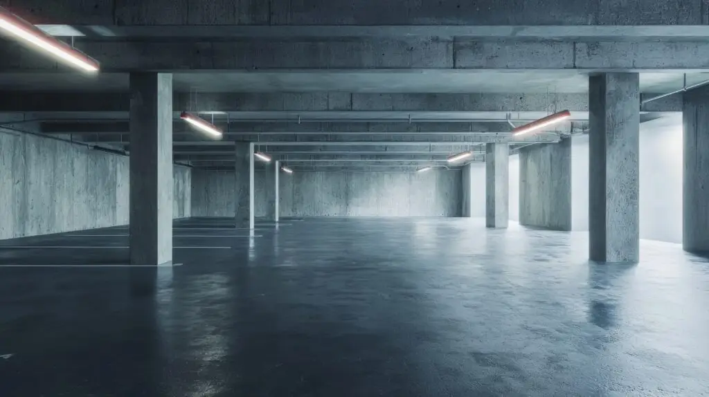 painting a parking garage